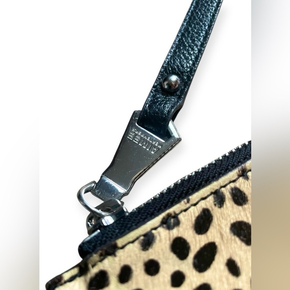 Aimee Kestenberg Calf Hair Cheetah Leopard Print Leather Wristlet Wallet - Picture 4 of 6